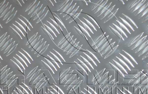 Placa de piso de alumínio padrão de 5 barras
