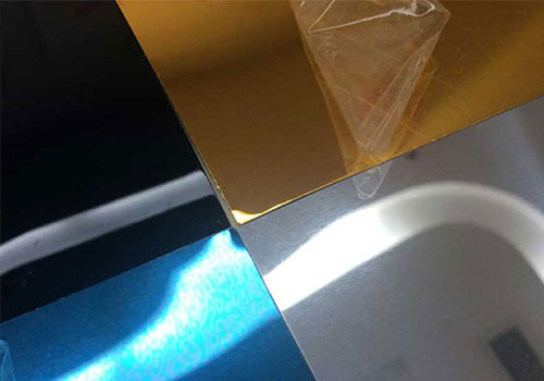 Black aluminum mirror sheet