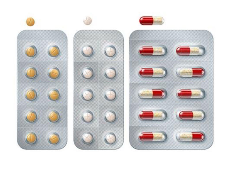 حزمة نفطة PVC من الألومنيوم مخصصة للفيتامينات والمكملات الغذائية مع طلاء عالي الحاجز